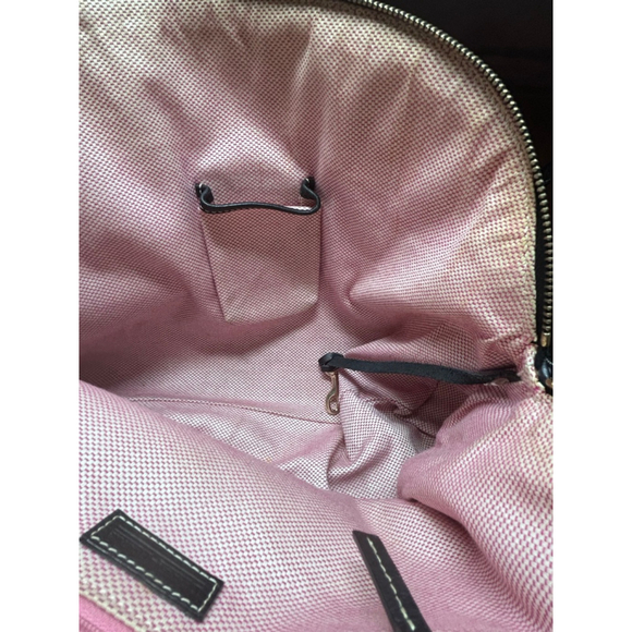 Dooney & Bourke Gray Monogram Canvas Leather Dome Satchel Bag Large - Picture 12 of 16